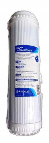 FILTR DO WODY WKŁAD ODŻELAZIAJĄCY 10 '' KLARWOD