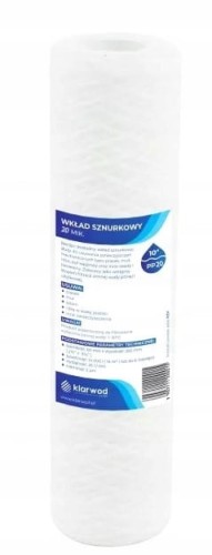 FILTR DO WODY WKŁAD 10' SZNURKOWY 20 MIKRON PP20
